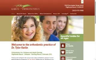Karlin Orthodontics website