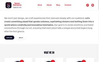 Sean Parsons Design, LLC website
