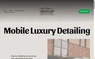 Obsidian Detailers website