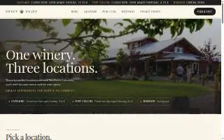 Sweet Heart Winery & Event Center of Johnstown website