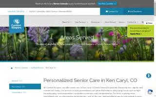 Comfort Keepers Home Care of Ken Caryl website