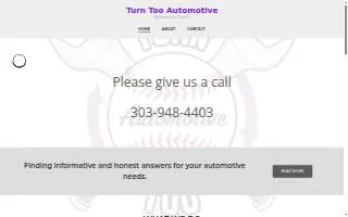 Turn Too Automotive website