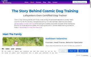 Cosmic Dog Training of Lafayette website