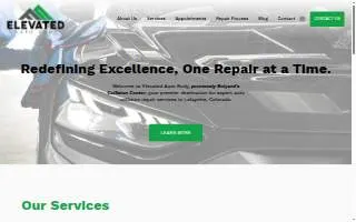 Elevated Auto Body website