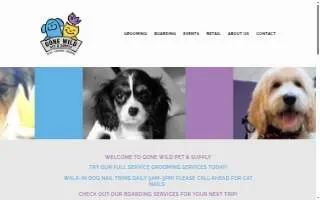 Gone Wild Pet & Supply website