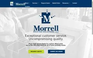 Morrell Printing Solutions website