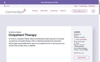 CommonSpirit St. Anthony Outpatient Therapy