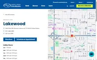 Credit Union of Colorado, Lakewood website