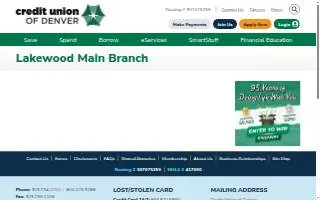 Credit Union of Denver website