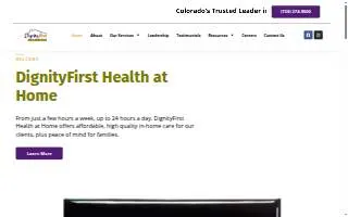 DignityFirst Health at Home website