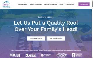 Family Roofing website