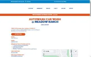 Autowash @ Meadow Ranch Car Wash of Littleton website