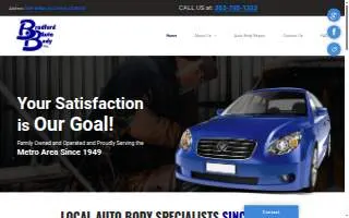 Bradford Auto Body Inc website