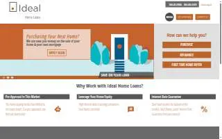 Ideal Home Loans website