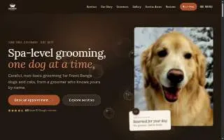 Barky Mountain Grooming website