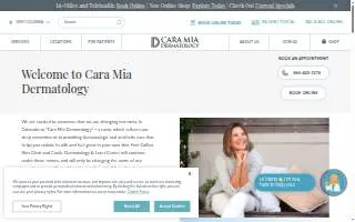 Cara Mia Dermatology of Lone Tree website