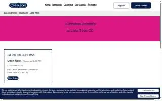 Cinnabon of Lone Tree website