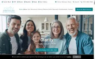 Clarity Dermatology of Lone Tree website