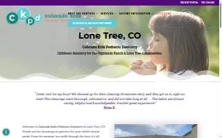 Colorado Kids Pediatric Dentistry website