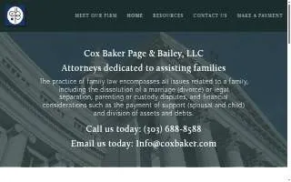 Cox Baker Page & Bailey, LLC website