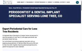 Highlands Ranch Periodontics and Dental Implants website