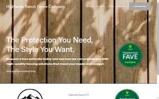 HRFenceCo of Lone Tree website