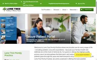 Lone Tree Family Practice website