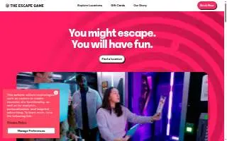 The Escape Game Orlando of Pine Hills website