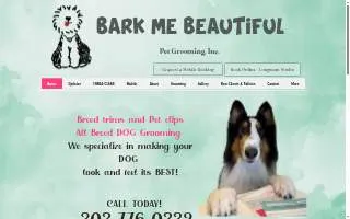 Bark Me Beautiful Pet Grooming Inc. website