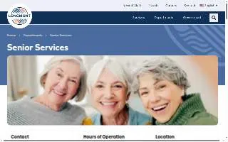 City of Longmont Senior Services website