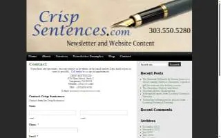 Crisp Sentences website