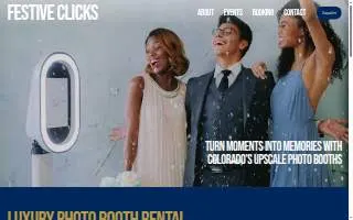 Festive Clicks Photo Booths website