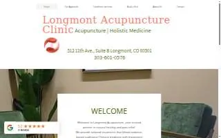 Longmont Acupuncture Clinic website