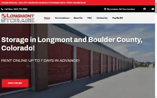 Longmont Storage website
