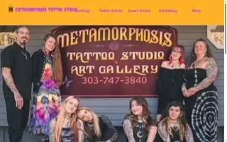 Metamorphosis Tattoo Studio and Art Gallery website