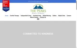 Peaks Care Center website