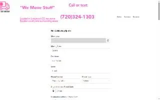 Pink Dot Moving website