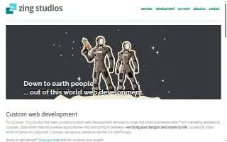 Zing Studios website