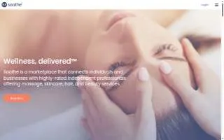 Soothe Massage website