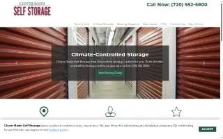 Clover Basin Self Storage of Loveland website