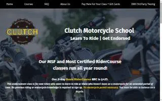 Clutch Motorcycle School website