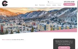 Colorado Lawyer Team of Loveland website