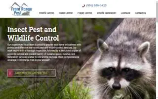 Front Range Pest and Wildlife Control website