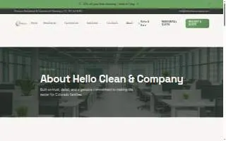 Hello Clean & Company website