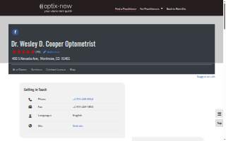 Cooper Wesley D Optometrist