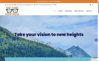 Eye care for Montrose website