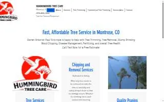 Hummingbird Tree Care website