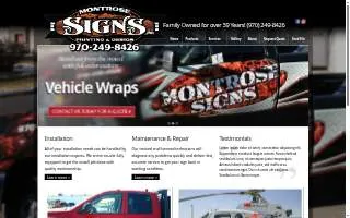 Montrose Signs Inc website