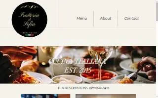 Trattoria Di Sofia website