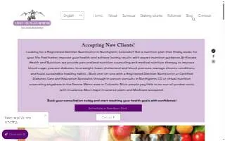 Elevate Health and Nutrition website